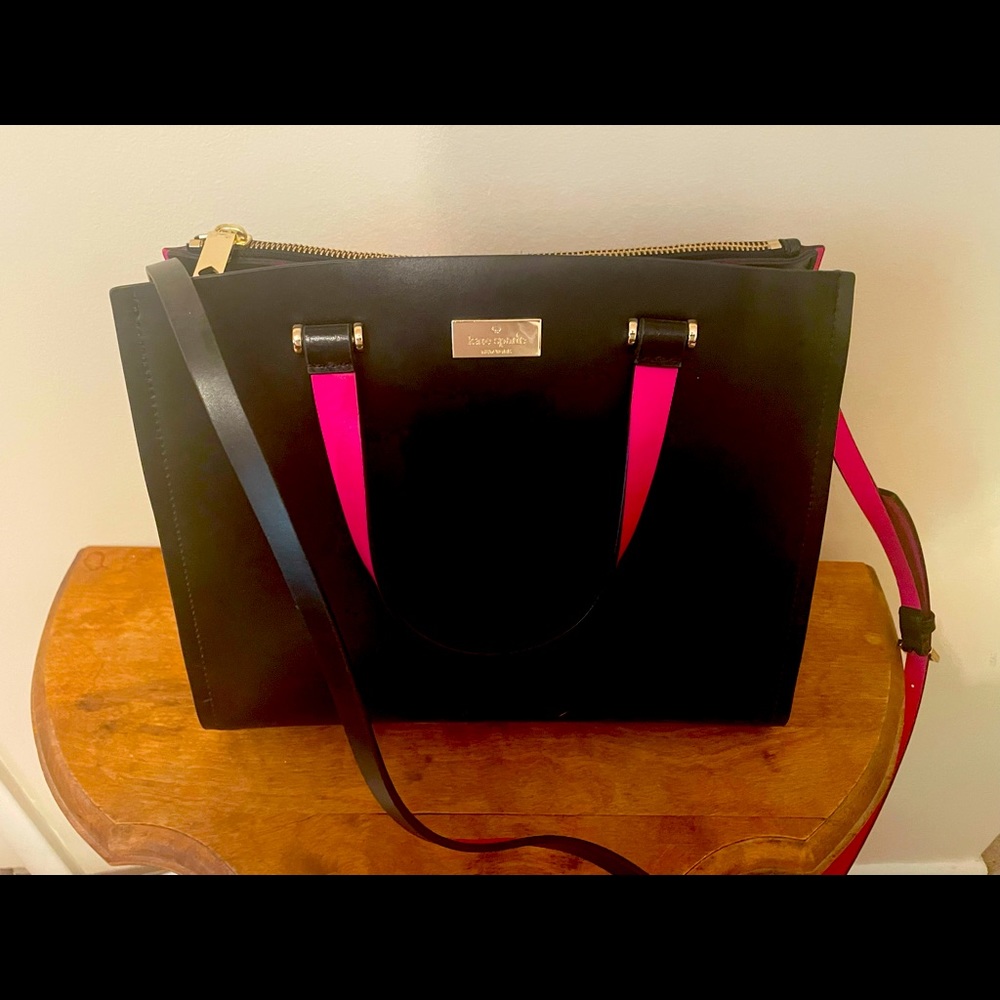 Kate Spade black bag with pink interior no damage